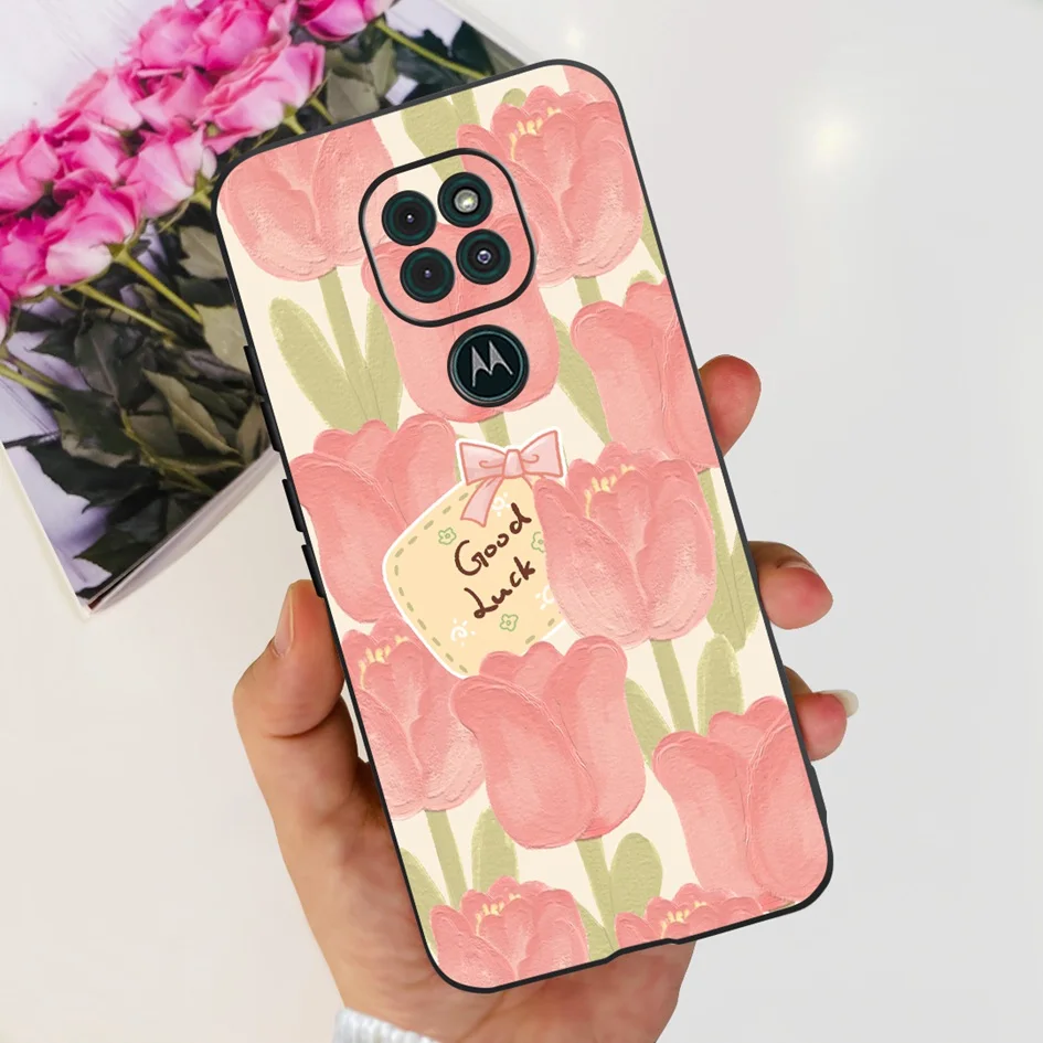 Elegant Flower Soft Silicone Case - Motorola Moto G9 Series