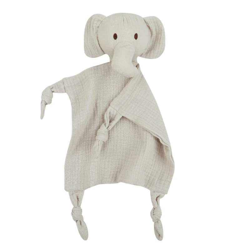 Muslin Baby Comfort Towel Cotton Blanket Soft Newborn Sleeping Dolls Kids Animal Elephant Bear Bunny Soothe Appease Towel Bibs