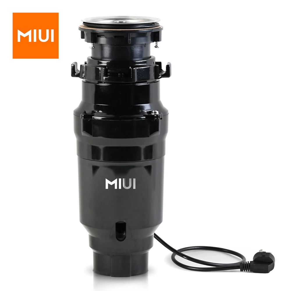 Garbage Disposal MIUI Continuous Feed With Sound Reduction 1/2 HP Food Waste Disposer With Stainless Steel Grinding System