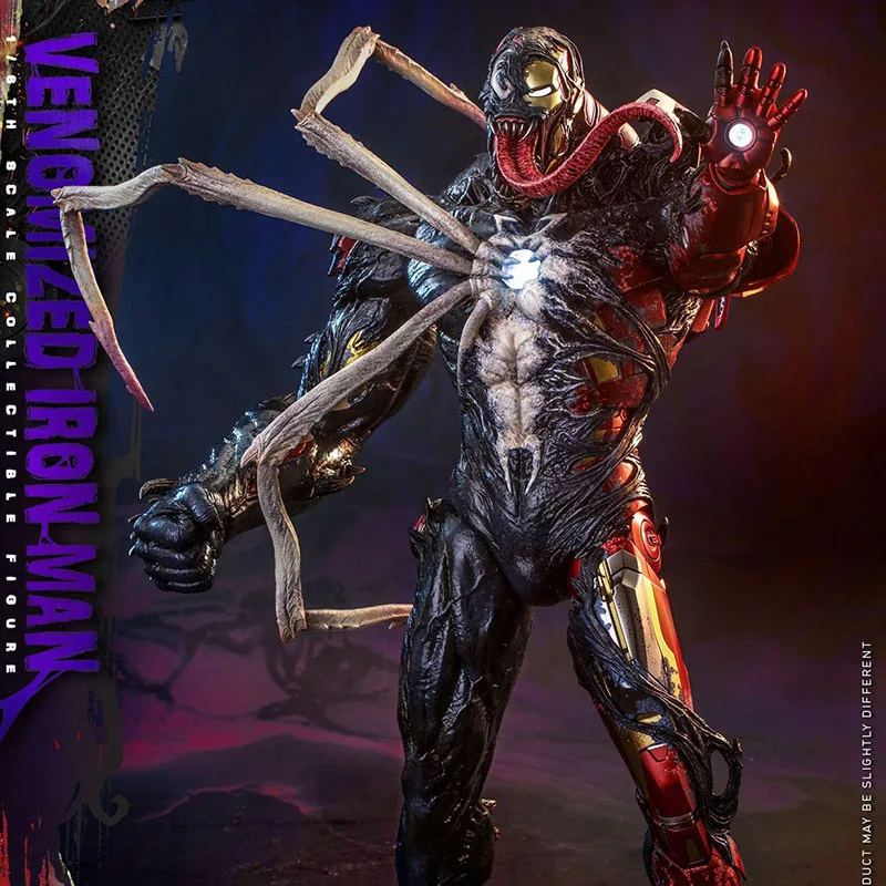 

Hot Toys AC04 1/6 Venomized Iron Man Action Figure HT 35cm Full Set Collectible Figurine Model Toy