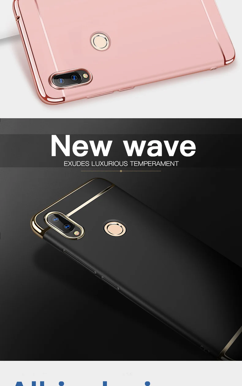 Luxury 3 In 1 Case For Huawei P10 P20 P30 P40 Lite Cover Huawei Mate 30 20 Pro Honor 10i 20i 9 10 20 Lite Matte Hard Case