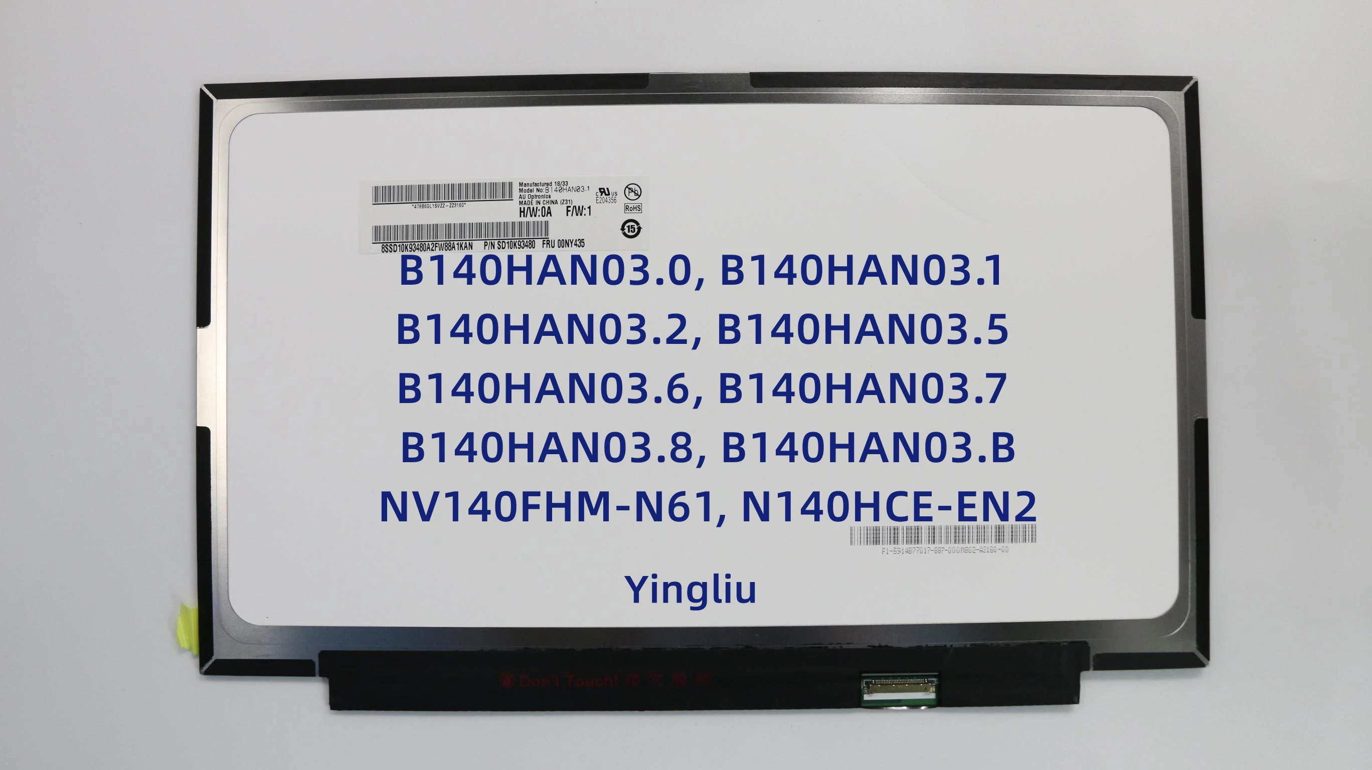 

Новинка, ЖК-экран B140HAN03.0 1 2 5 6 7 8 B140HAN03.B для планшетов с фотографиями, экран IPS EDP 14,0 x, матричная панель с 30 контактами