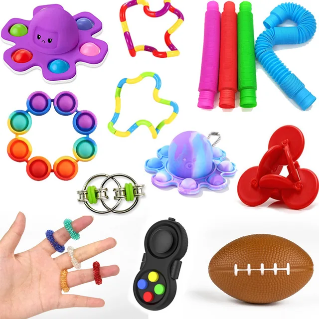 Figet Toys Pack Anti Stress Adults Kids Squeeze Sensory Autism Anxiety Relief Cheap Stuff In Bulk New Funny Gadget 6