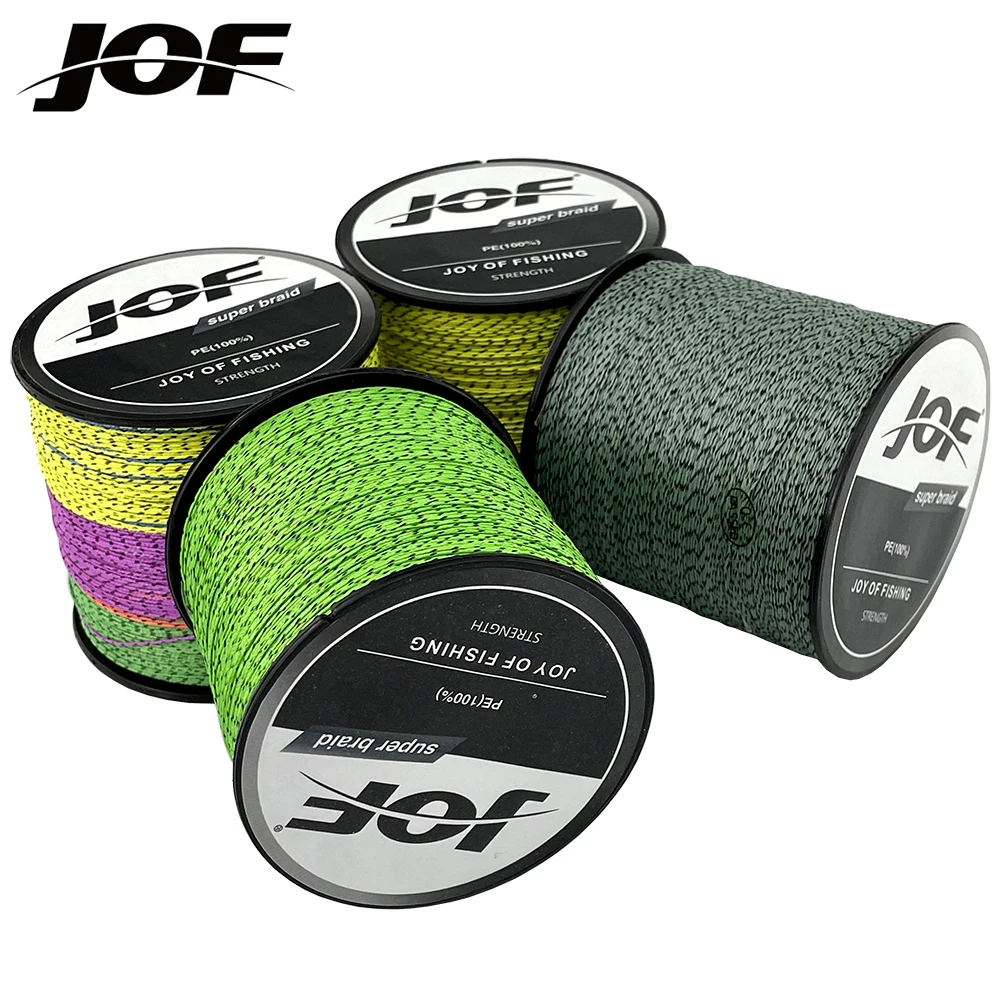 JOF 18lb~78LB 8 Strands Braided Fishing Line 500m Super Strong  Multifilament PE Braid Line Spots Invisible