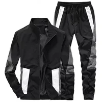 Men Sportswear Sets New Fashion Spring Autumn Sports Suit Jacket+Sweatpant 2 Pieces Set Male Casual Tracksuit 2