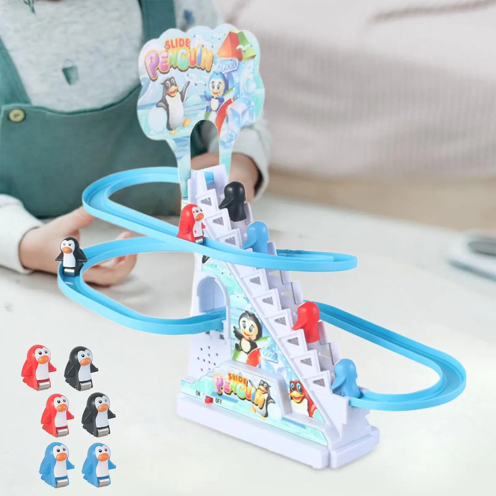

Penguin Race Set Play Fun Penguin Stair Climbing Toy for Toddlers Girls Kids