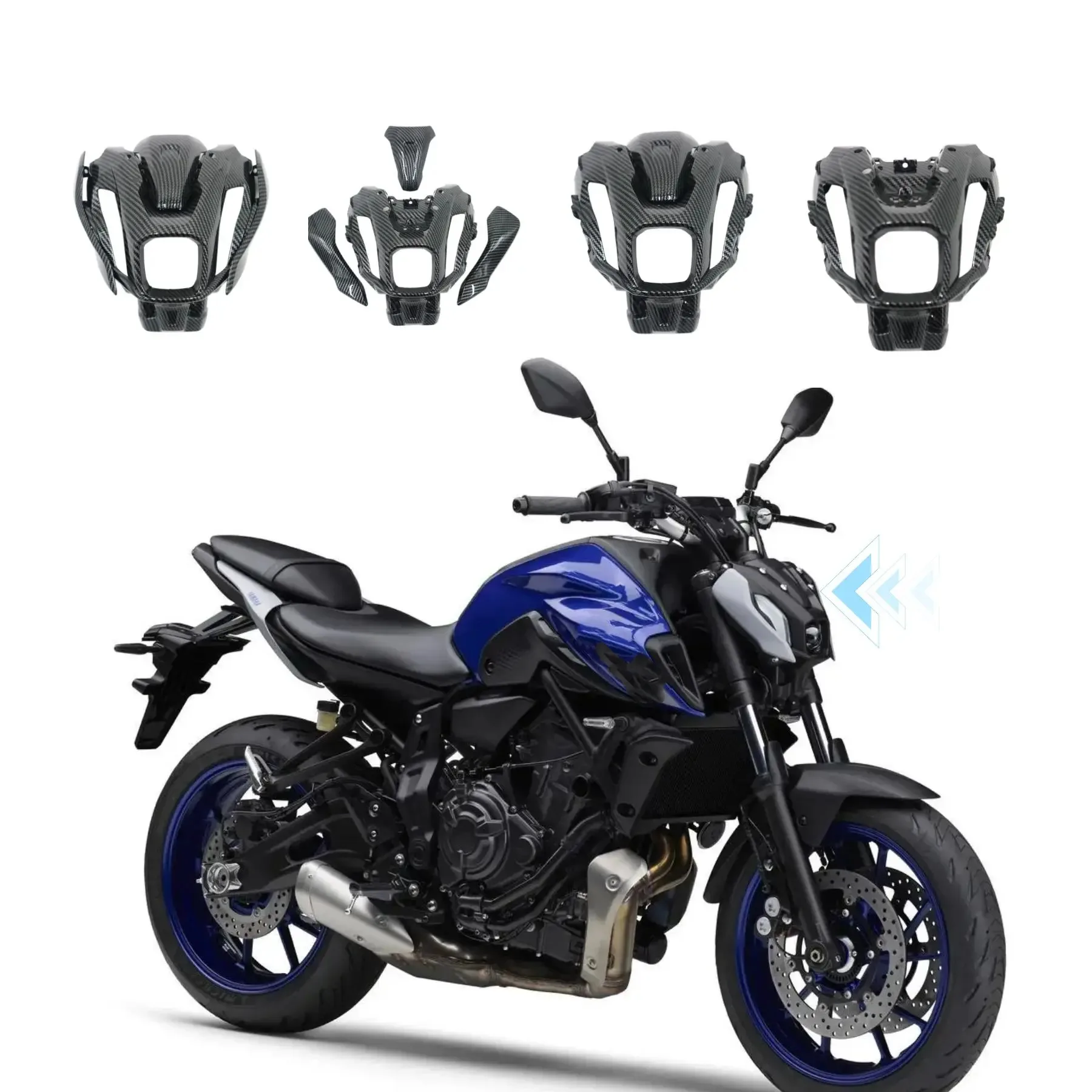 

2023 MT07 FZ07 MT 07 Motorcycle Front Headlight Fairing Painted Look Upper Nasal Mask Bracket Fit For YAMAHA MT-07 FZ-07 2021 22