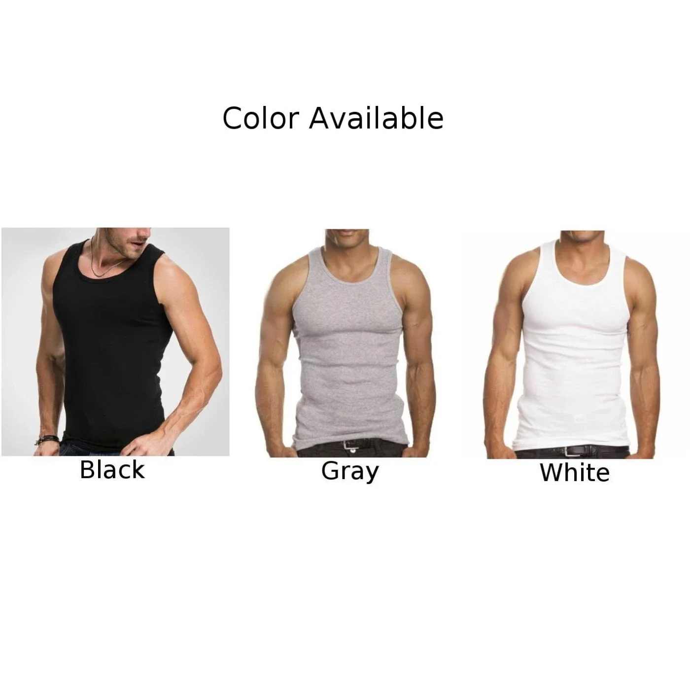 Popular Men Tank Tops Undershirt Gym Workout Stringer Fitness Comfortable T-Shirt Beater Undershirt Male T-shirts