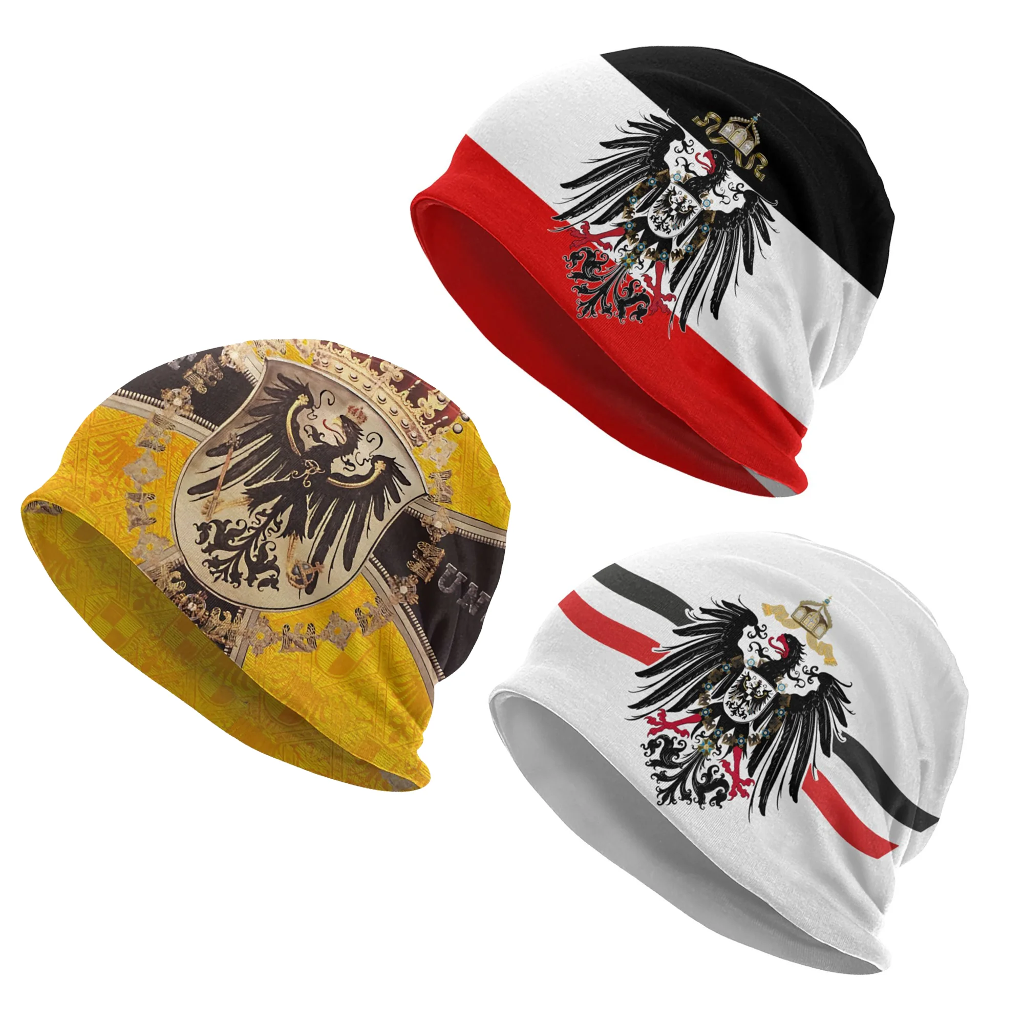 Hats German Empire State Flag Men Women's Thin Skullies Beanies Hat Imperial Eagle Autumn