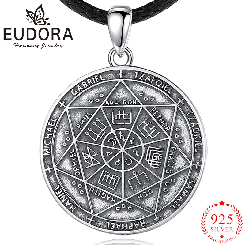 Lunghezza Regolabile 56+5 Cm KSJEHW Arcangelo Collana 7 Arcangeli Ciondolo Arcangeli In Acciaio Inossidabile Sigil Talisman Collana Amuleto Medaglia Ciondolo Gioielli Per Donna Placcatura Spessa Antiallergica