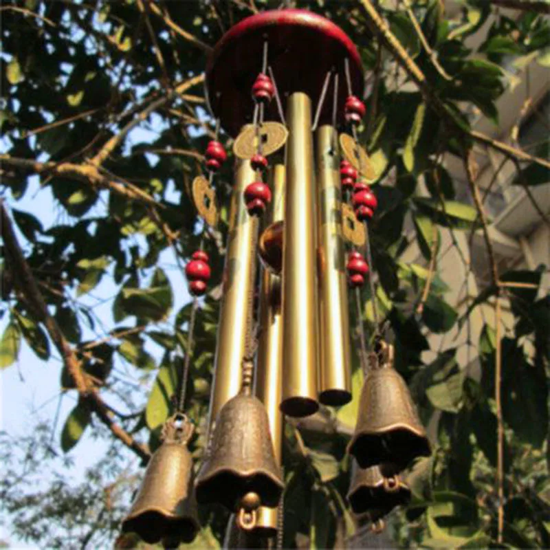 

Large Wind Chime Tubes Bells Copper Money Wind Chime Pendant Metal Church Bells Balcony Outdoor Yard Garden Bells Tubes Decor