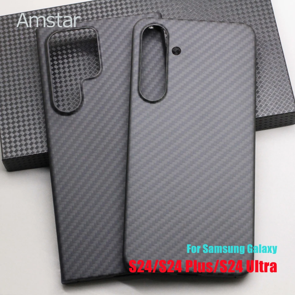 

Чехол Amstar из настоящего углеродного волокна для телефона Samsung S24 S23 S22 S21 S20 Plus Ultra Note 20 Ultra S10e, Жесткий Чехол из арамидного волокна