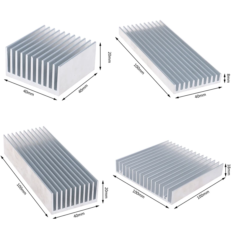 

Extruded Aluminum Heatsink For High Power LED IC Chip Cooler Radiator Heat Sink