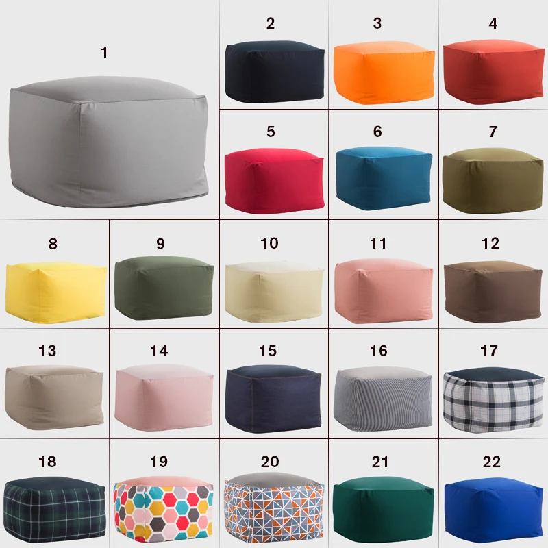 Japanese Style Unfilled Lounge Bean Bag Sofa Cover Home Soft Lazy Sofa Cozy Single Chair Pouf Couch Tatami Living Room Decor