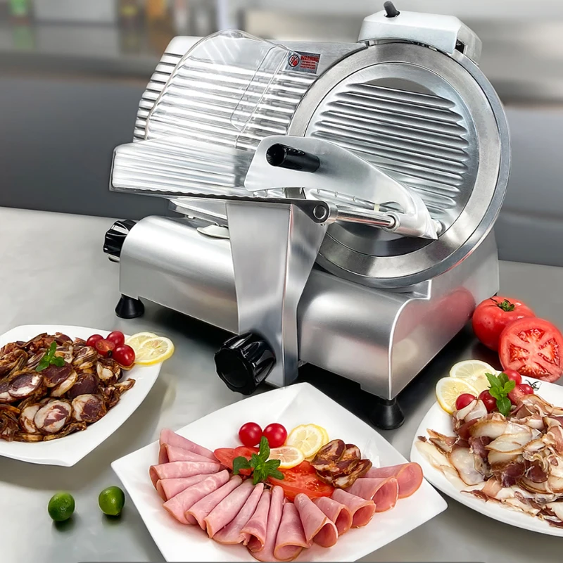 10 Inch Semi-Automatic Meat Slicer Knife Set Meat Slicing Grinder Machine Electric Fresh Frozen Lamb Rolls Meat Cutting Machine 1