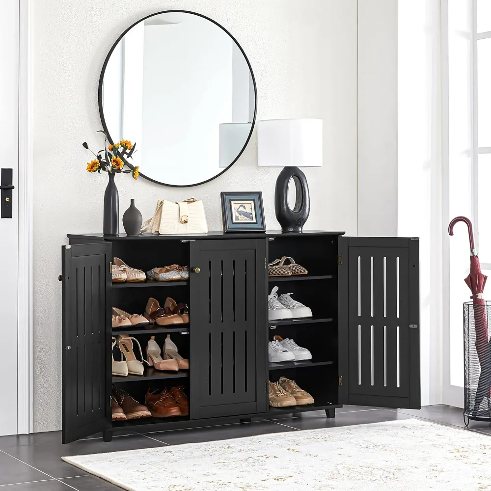 Shoe Cabinet, Shoes Rack Adjustable Storage, 4 Tier Shoes Rack, Shoe Cabinet