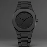 New Fashionable Men’s Watch Simple Black Male Quartz Watches Arabic digital Casual Drip Oil Strap