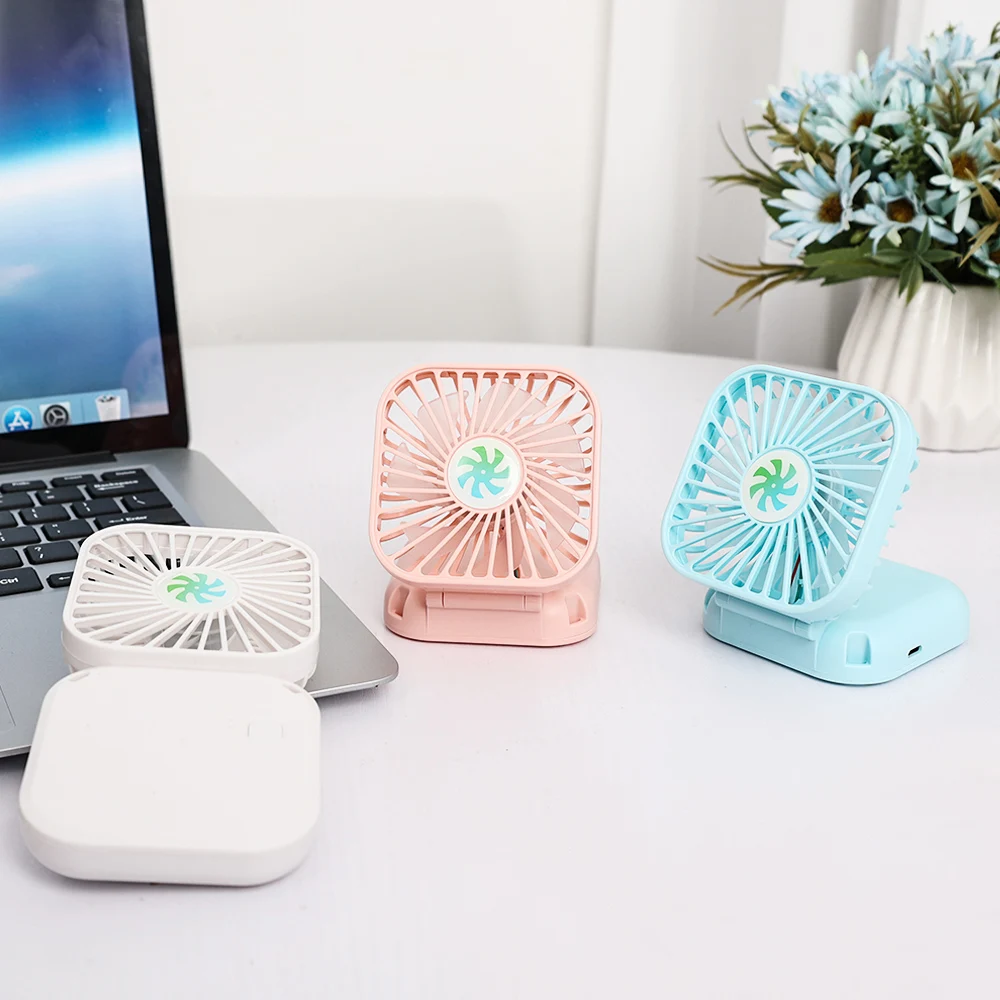Portable USB Fan Mini Air Cooler Summer Fashion 3 Mode Fan Rechargeable Office Home Outdoor Hanging Neck Handheld Desk