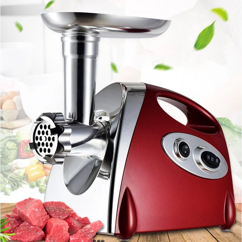 Electric Meat Grinders Stainless Steel Housing Heavy Duty Grinder Home Meat Mince Sausage Stuffer Food Processor 5