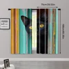 2pc,  Drapes black cat Versatile 100% Polyester,Without Electricity Versatile Applies to Living Room, Outdoor Decor 3
