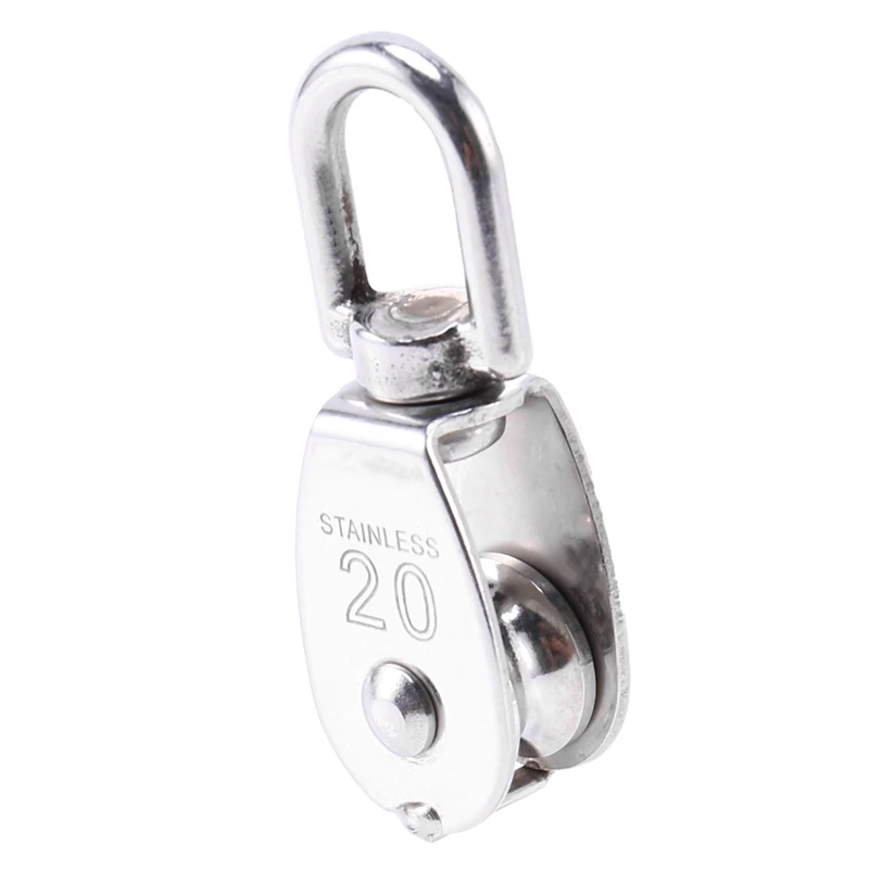 4XSteelWirePulleyStainlessSteelM20HeavyDutySteelSingleWheel