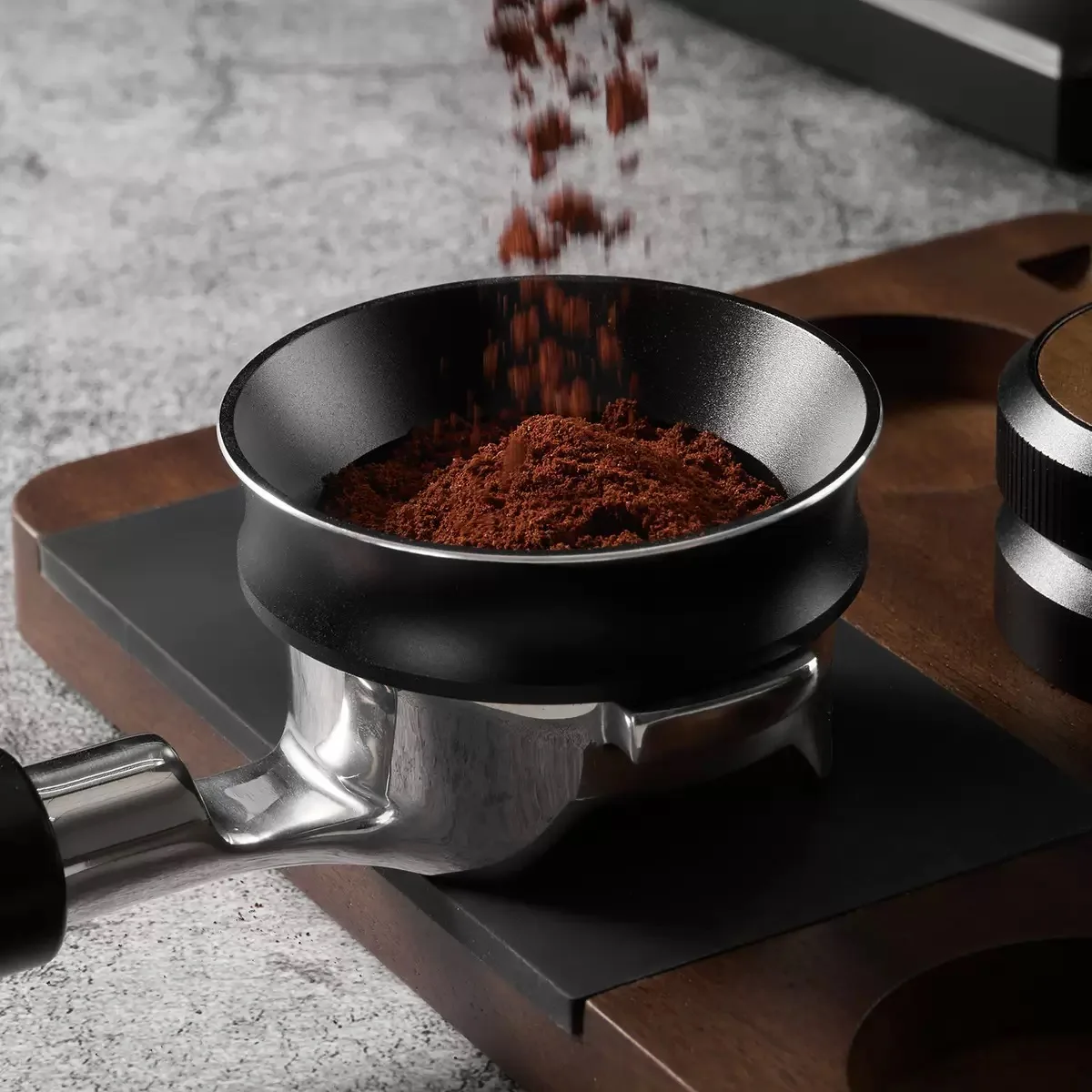 Magnetic Coffee Dosing Funnel and Portafilter Ring - Essential Barista Tool