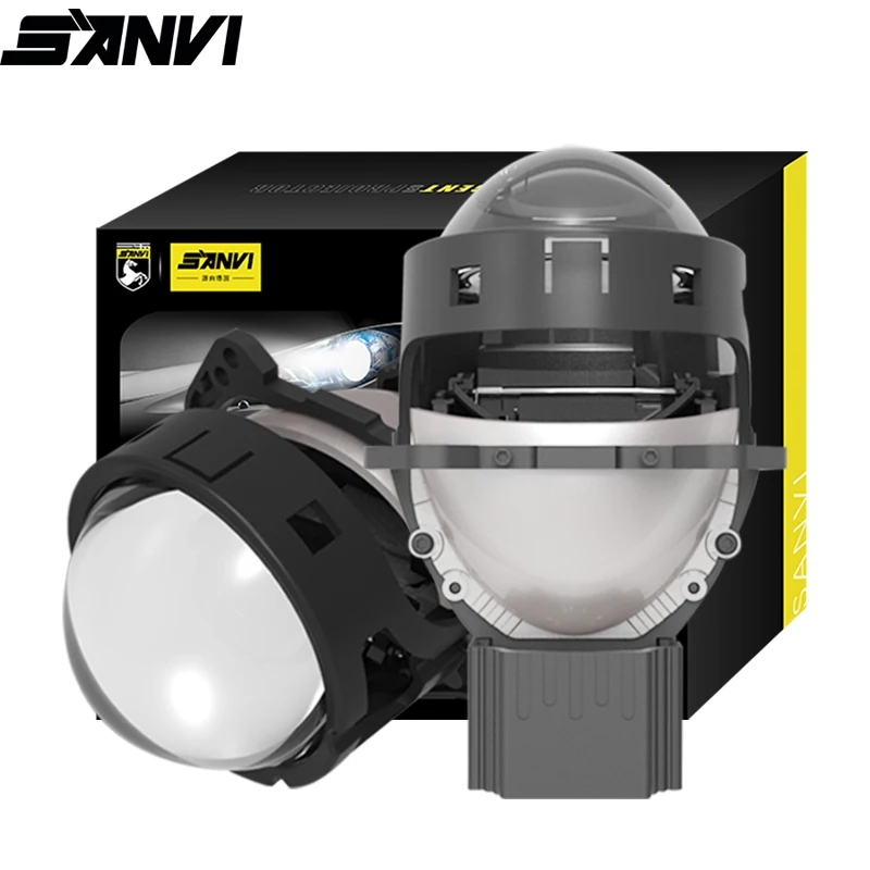 

SANVI A11pro Bi LED Projector Lense Car Headlight For Hella 3r G5 Headlight Upgrade With three Reflectors 5500K 22040Lux LHD