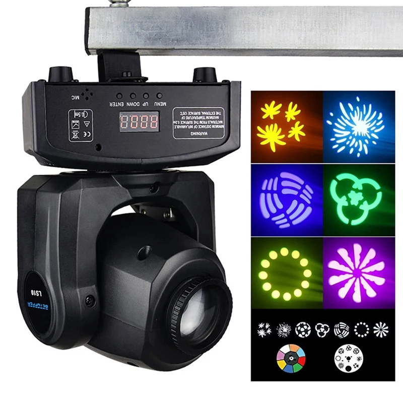 무빙 헤드 스포트라이트 LED 소스 무대 조명, 파티 디스코 공연 바 이벤트 댄스 웨딩 이벤트, 60W