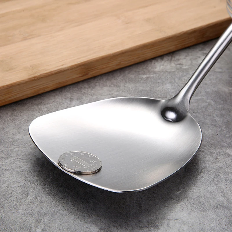 Stainless Steel Cooking Tools, Kitchen Serving Utensils with Heat-resistant Handle-Turner Soup Spoon Strainer Pasta Server