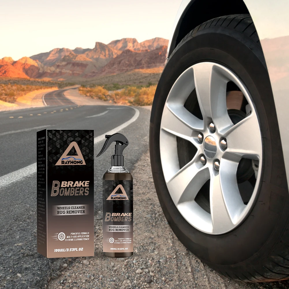100ml Wheel Cleaner Spray Long Lasting Car Tire Brightener Tire Refurbishing Agent for Auto Wheel Care