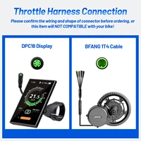 Bafang-Affichage de vélo électrique DPC18, port de charge USB, compteur de vitesse pour moteur à entraînement central, BBS01B, BBS02B, BBSHD 6