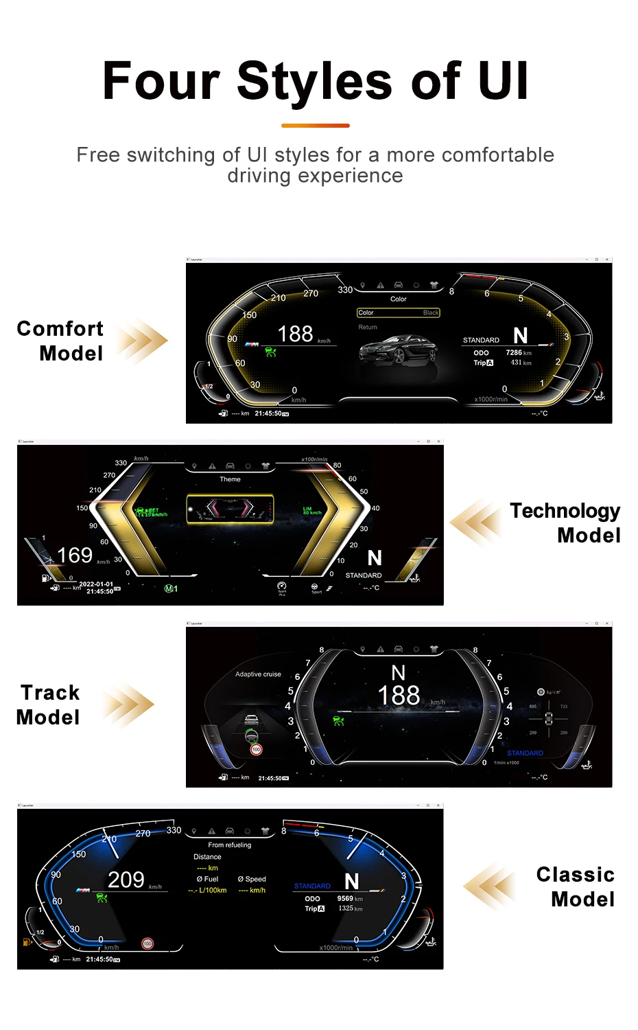 New Product Facroy Price Digital LCD Car Dashboard For BMW 5Series E60 E61 6Seri