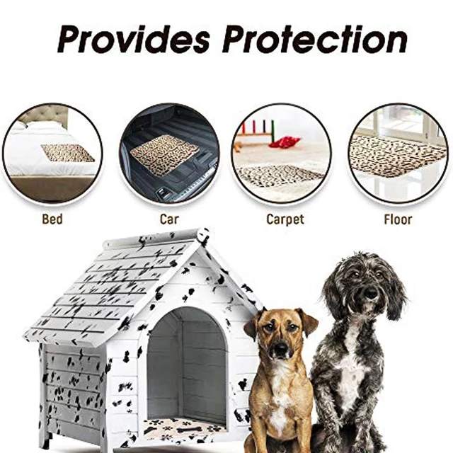 ZK20 Reusable Pet Urine Pad Washable Dog Cat Diaper Mat 3 Layer Absorbent Dogs Diapers Pads Bone Paw Print For Sofa Bed Floor 5
