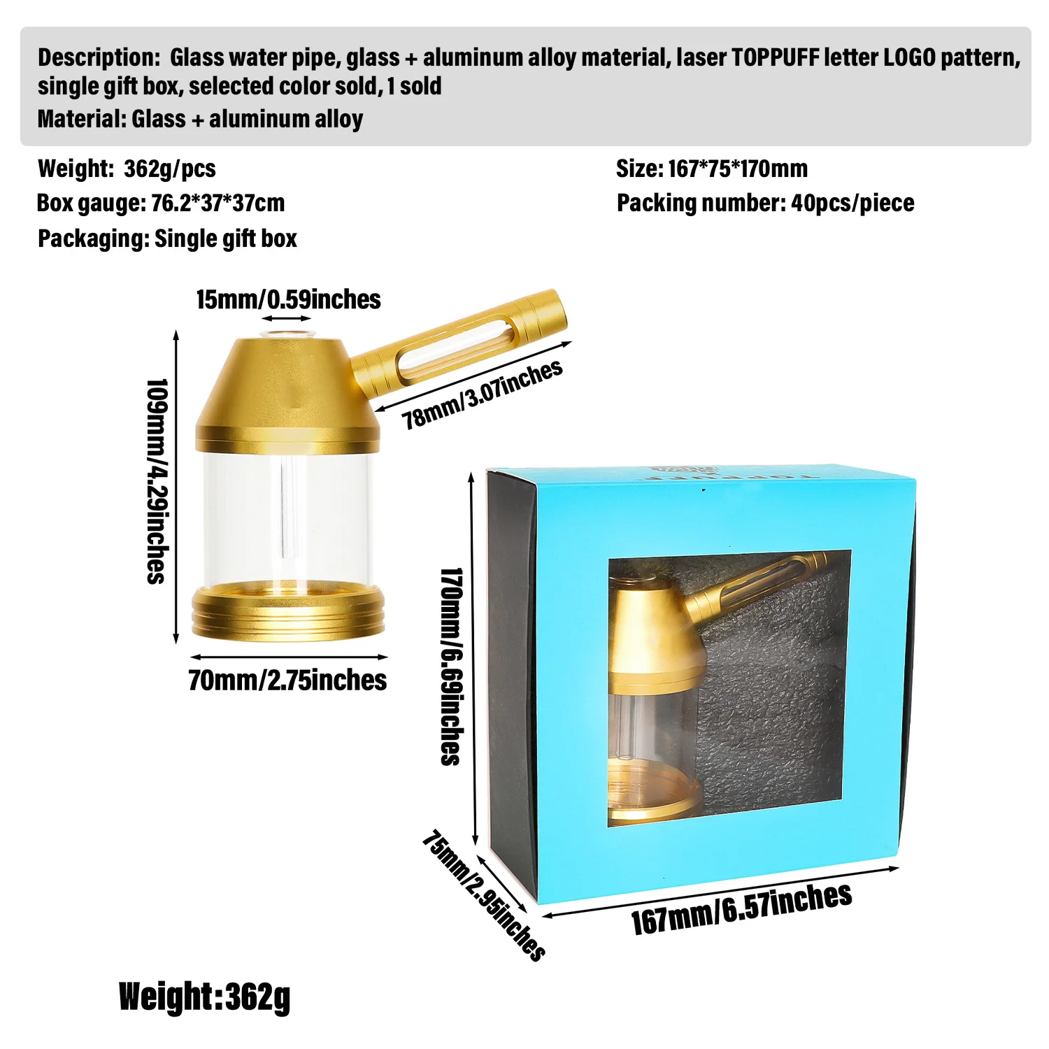 Smoking Pipe Kit Aluminum Alloy Glass Dry Burning Grass Herb Tobacco Pipes Hookah Set Portable Shisha Smoke Pipa for Gifts tobacco pipe herb smoking pipe smoking pipe glass smoking pipe