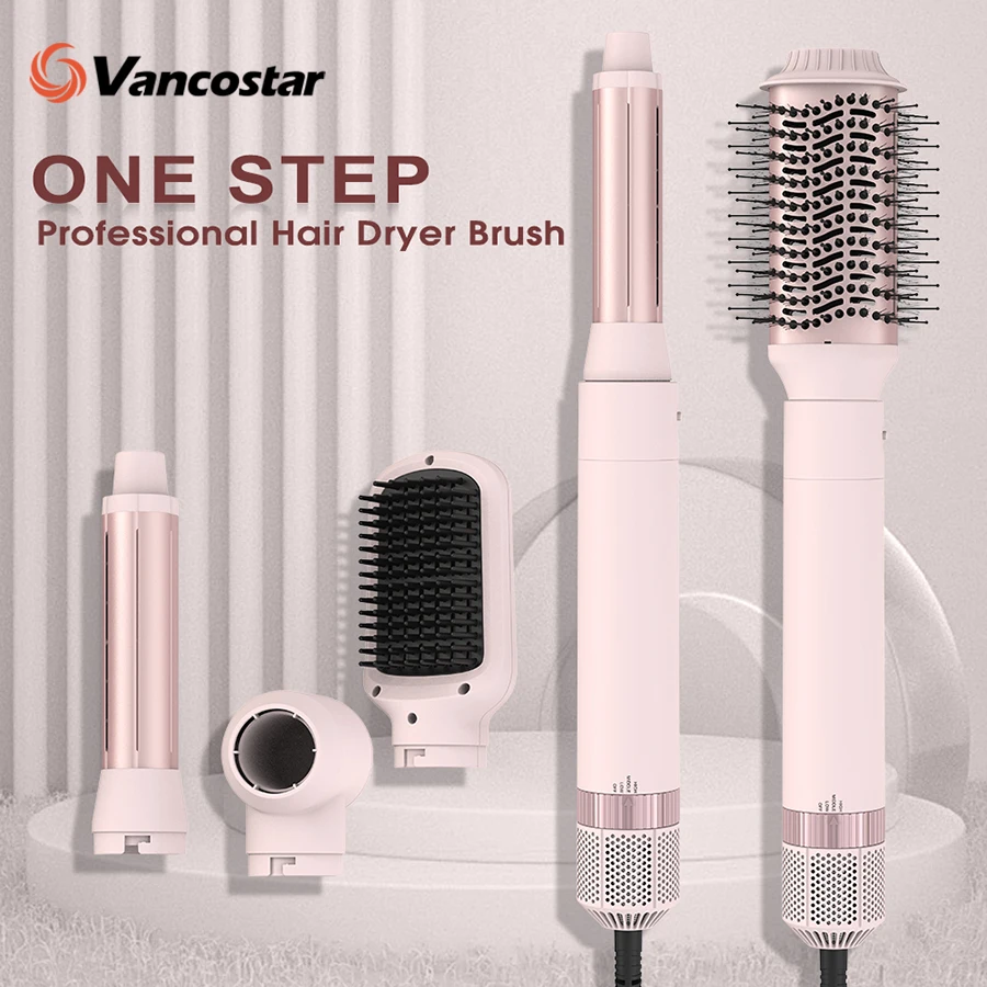 Brosse à lisser les cheveux 5 en 1, fer à friser détachable, sèche-cheveux, bigoudis à envelopper automatique, brosse électrique de coiffure à séchage rapide 1 Brosse à lisser les cheveux 5 en 1, fer à friser détachable, sèche-cheveux, bigoudis à envelopper automatique, brosse électrique de coiffure à séchage rapide 1