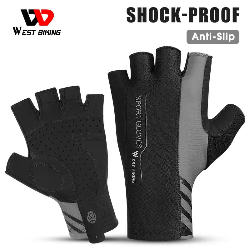 West Biking Summer Cycling Gloves Half Finger Men Women Sport Bicycle