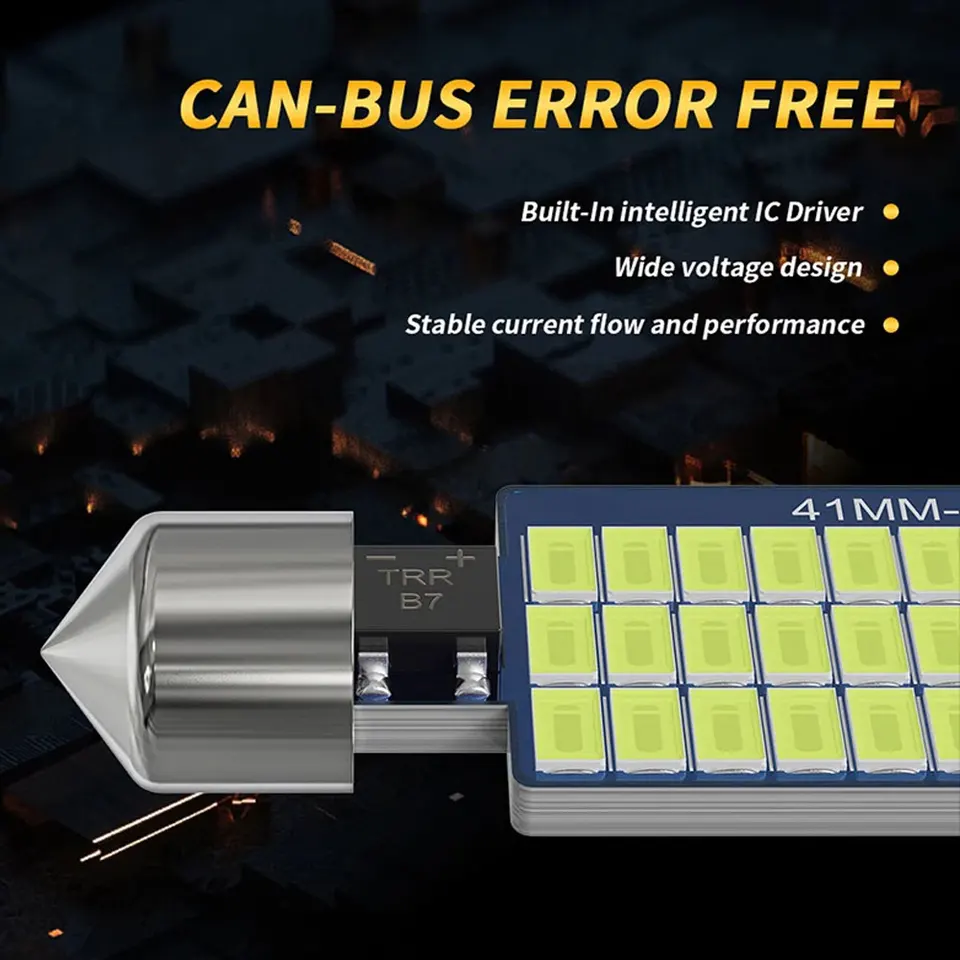 2 Lampadine LED AUTO CUPOLA C5W - 36mm Bianco Puro 6500K, Canbus, Per Luci Targa E Interni, 12V - Foto 14