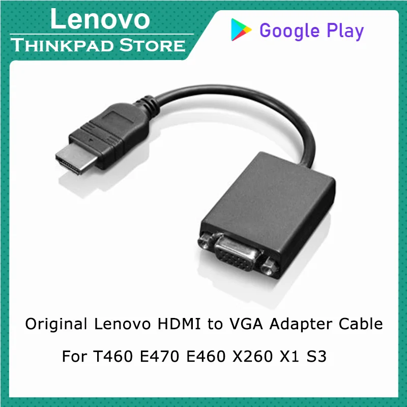 orientering Adskille Konfrontere Original Lenovo Thinkpad Hdmi To Vga Adapter Cable Converter Projector  Monitor 0b47069 T460 E470 E460 X260 X1 S3 Official - Docking Stations & Usb  Hubs - AliExpress