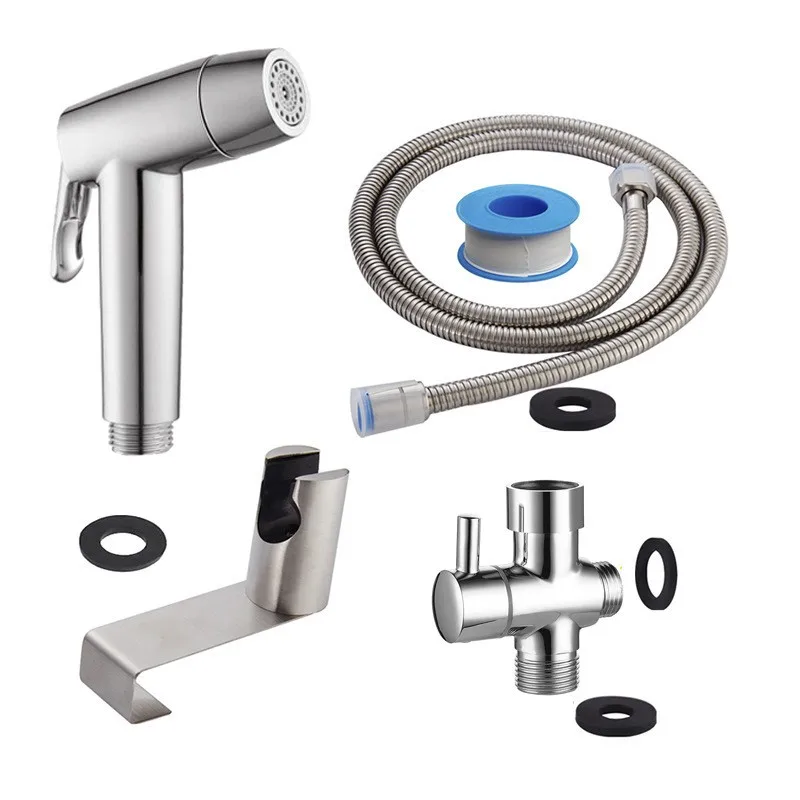 

Handheld Toilet Bidet Faucet Sprayer ABS Bathroom Hand Bidet Spraye Set Toilet Self Cleaning Shower Head with bracket and hose