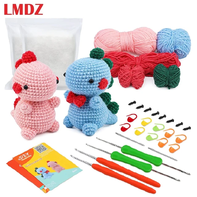 LMDZ Crochet Kit for Beginners Flower Crochet Kit Starter Kit for Complete  Adults Knitting Kit with Step-by-Step Video Tutorials - AliExpress