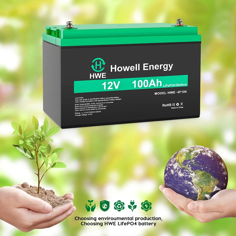 Howell-¾籤 Ŭ ҽ ޴ 12V 100Ah LiFePO4  ͸,  Ŀ ̼,  , ͸  