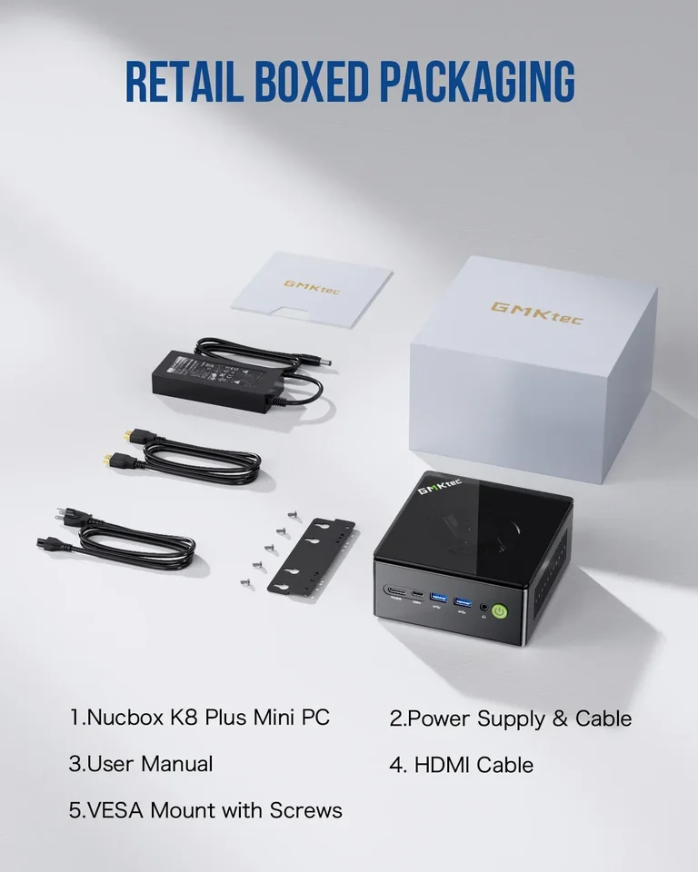 GMKtec K8 Plus Ryzen 7 8845HS MINI PC Windows 11 Pro DDR5