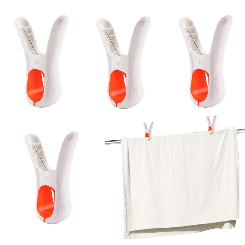 

Drying Clip Beach Towel Clip Clothespins Pack Of 4 Portable Clip Household Fixed Large Quilt Clip For Drying Hanger Beach Pool