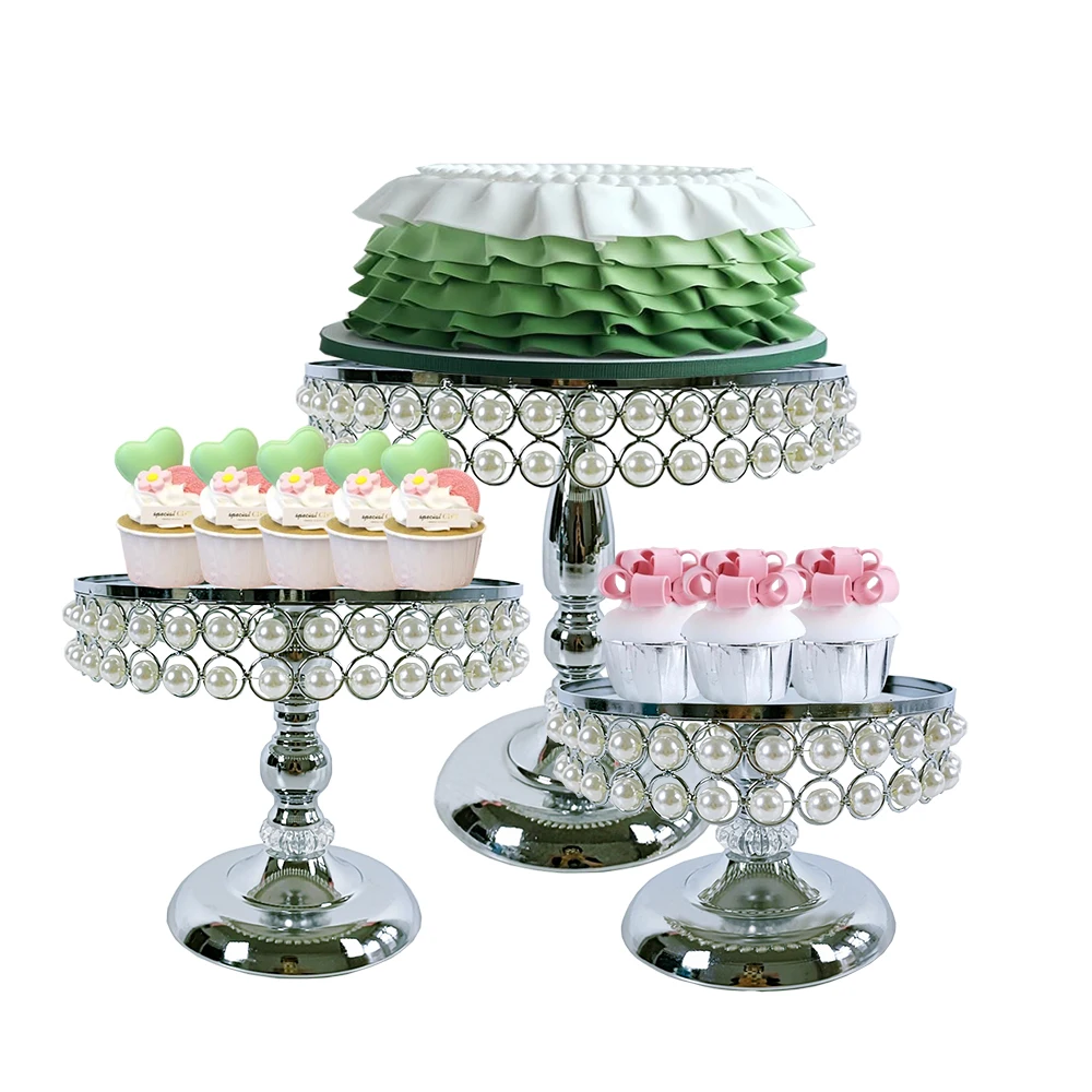 Alzata Per Torte In Metallo Oro 40,6 Cm – Piatto Da Portata Rotondo Con Bordo Traforato Per Dessert, Cupcake E Buffet - 4
