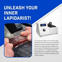Hi-Tech Diamond - 4""/5"" Lapidary Equipment Trim Saw - Rock Saw, Stone, Glass Cutting, Trimming, Sawing Machine - Lapidary Saw 2