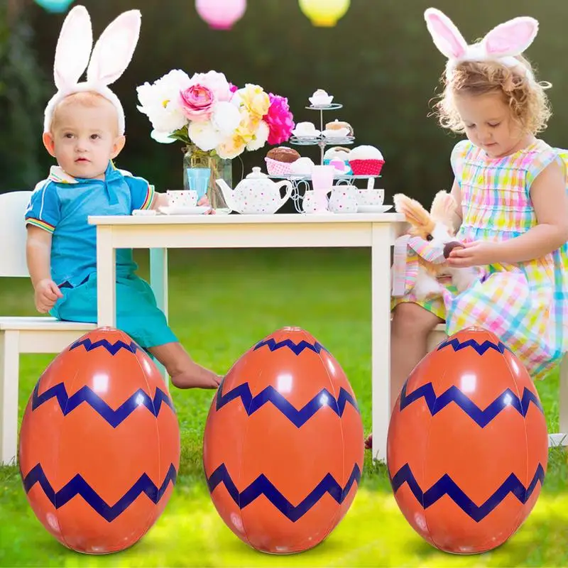 Giant Inflatable Easter Egg 14/16 Inch Cute Easter Egg Easter Yard Decorations Cute And Colorful Eggs Blow Up Yard Decorations