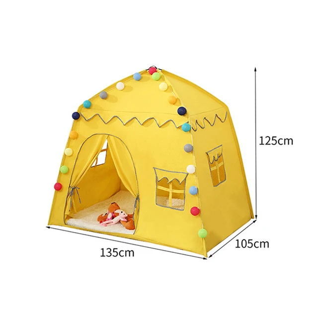 Children's Tent Girls Children's Room Tent House Toy Tent Children's Play Activity Tent Room With Household Princess Castle 2