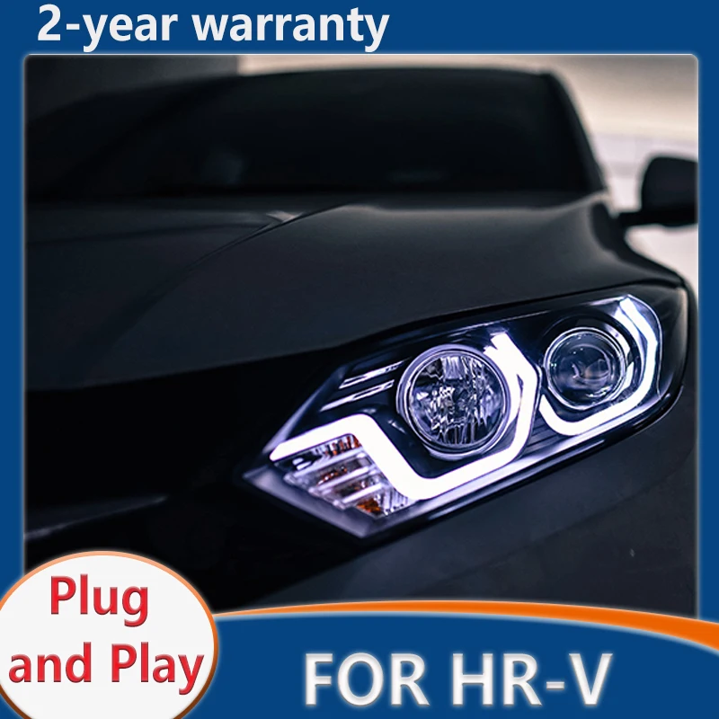 

Для светодиодных фар головного света 2015-2018 HRV Vezel LED DRL двойной объектив Hid Bi Xenon Auto Accessories Head Lamp