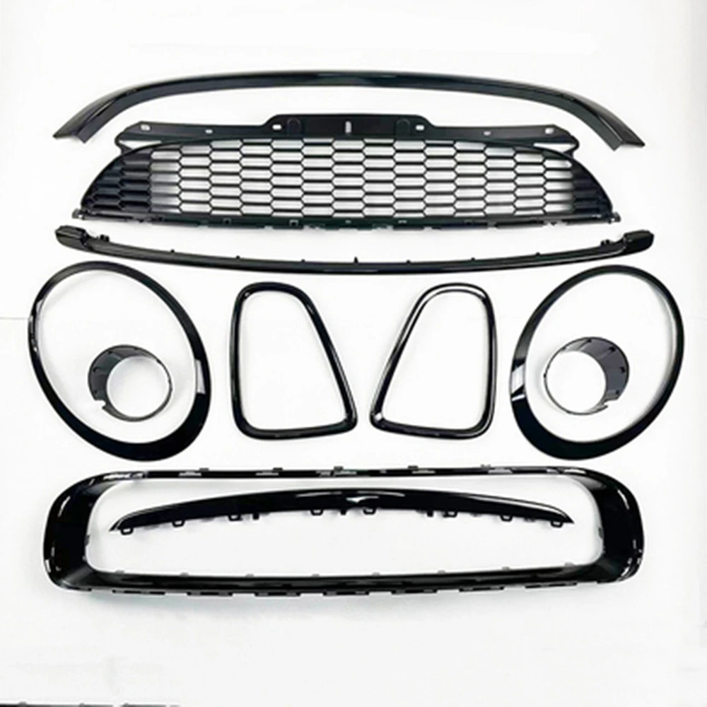 Front Honeycomb Smoked Black Grill For Bmw Mini R56 R55 R57 R58 Outer ...