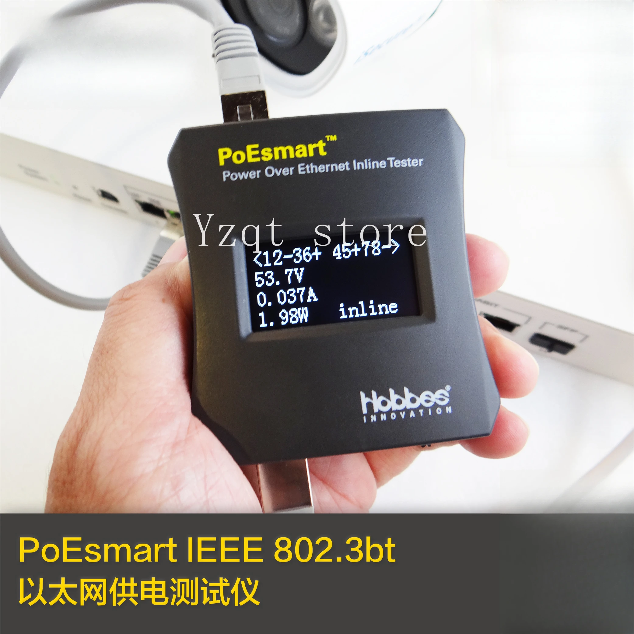 802.3bt Standard PoE Ethernet Power Supply Voltage Tester PoEsmart